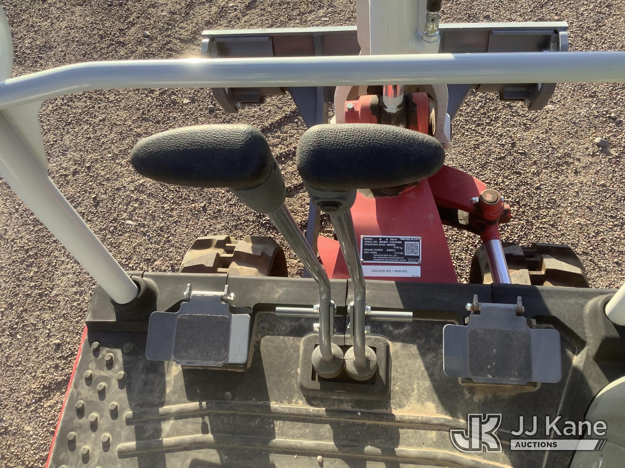 (Phoenix, AZ) 2023 Takeuchi TB216 Mini Hydraulic Excavator Runs, Moves & Operates