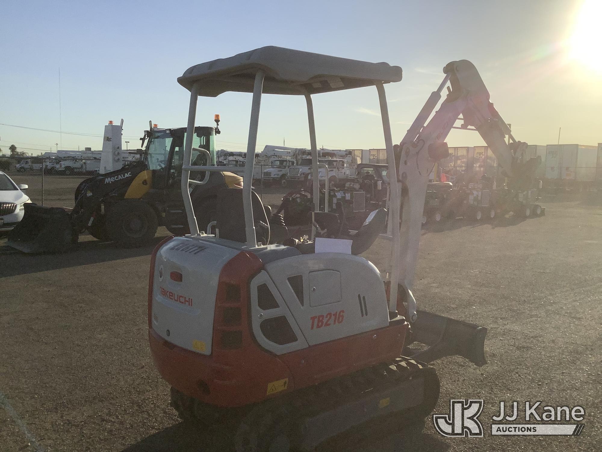 (Phoenix, AZ) 2023 Takeuchi TB216 Mini Hydraulic Excavator Runs, Moves & Operates