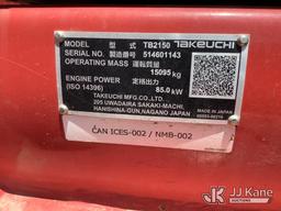 (Phoenix, AZ) 2022 Takeuchi TB2150 Hydraulic Excavator Runs, Moves & Operates