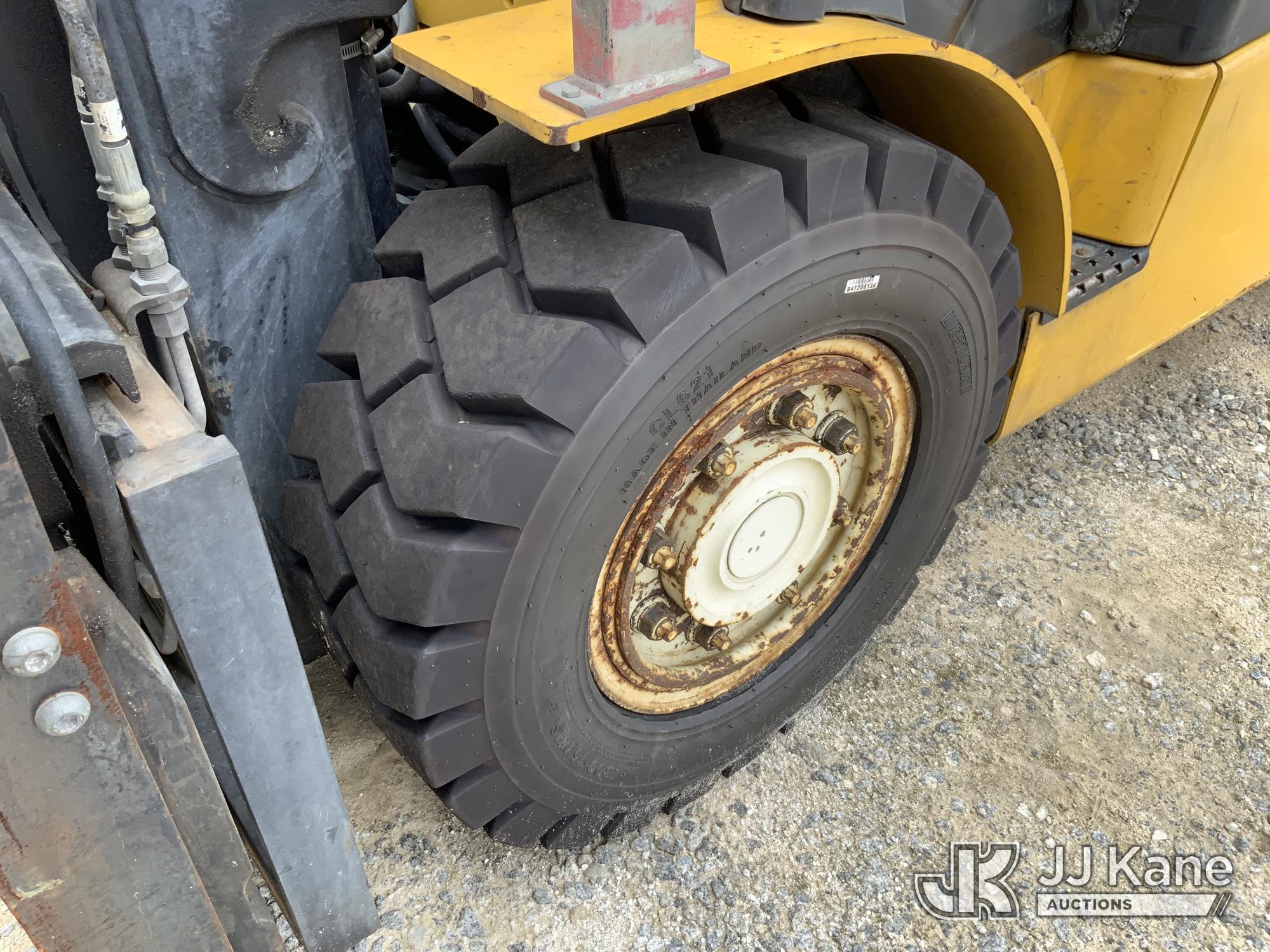 (Blackshear, GA) Yale GP120VX Solid Tired Forklift, (GA Power Unit) Runs & Moves) (Rust Damage