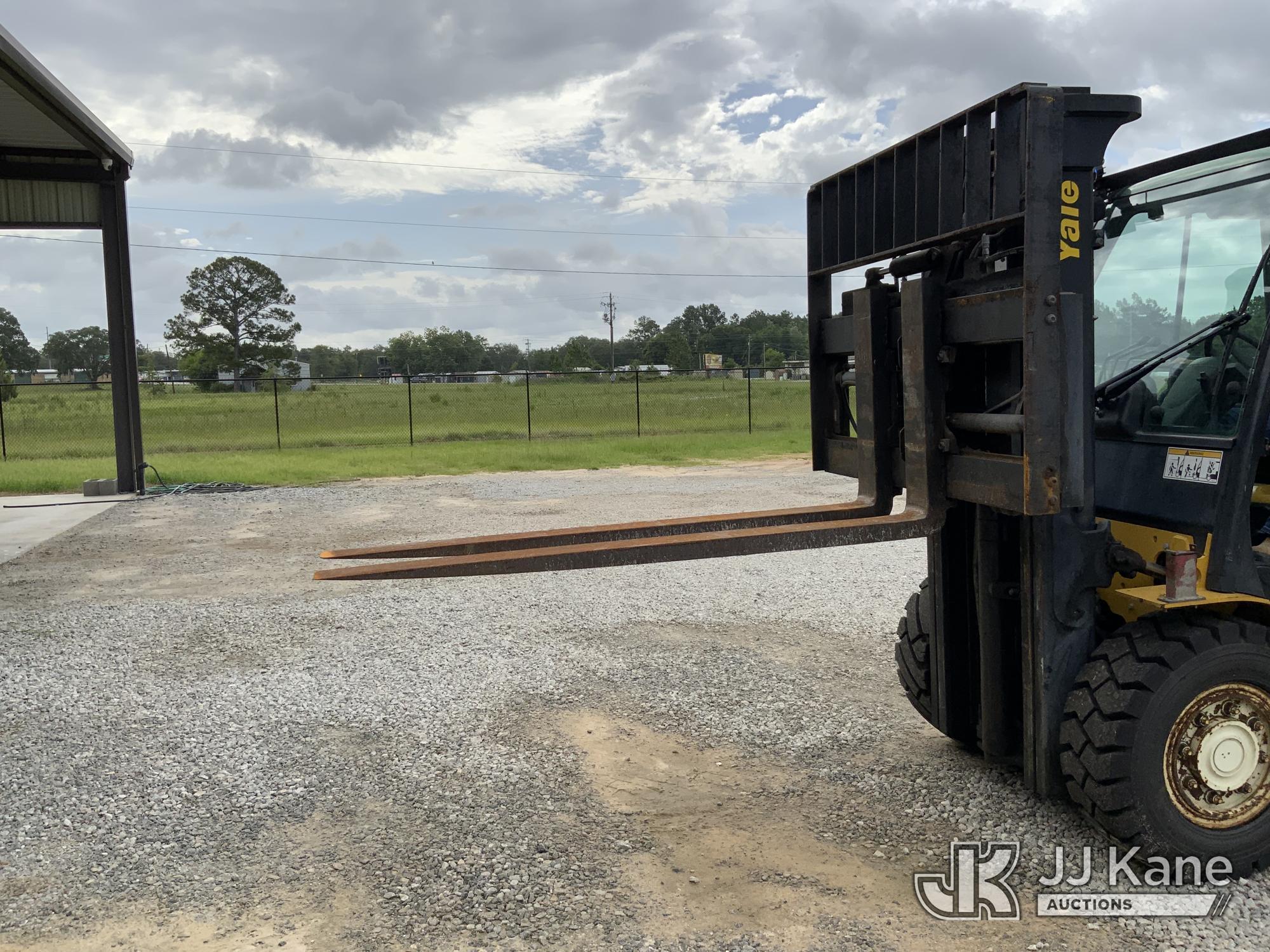 (Blackshear, GA) Yale GP120VX Solid Tired Forklift, (GA Power Unit) Runs & Moves) (Rust Damage