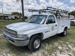(Ocala, FL) 2001 RAM 2500 Service Truck Runs & Moves) (Jump To Start, Dashboard Damage, Body/Paint D