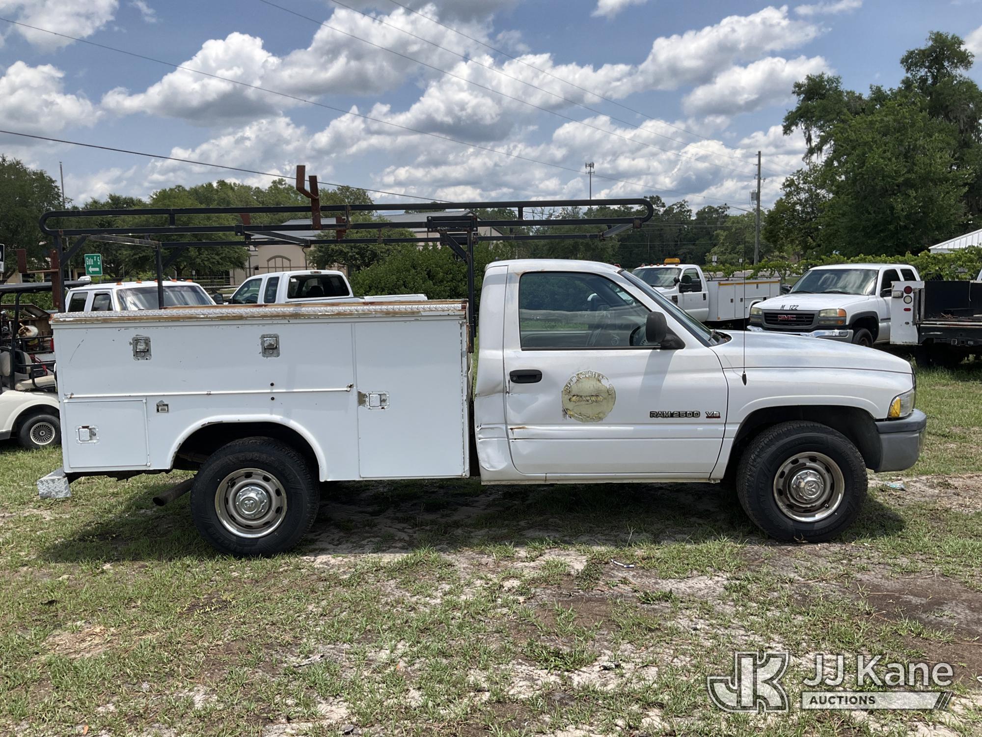 (Ocala, FL) 2001 RAM 2500 Service Truck Runs & Moves) (Jump To Start, Dashboard Damage, Body/Paint D