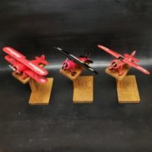 3 x Liberty Classics Diecast Airplanes - NASCAR Coca Cola with Stands