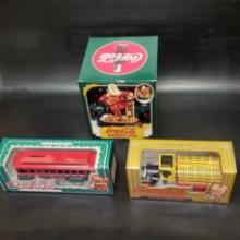 Selection of Coca Cola Die Cast Models / Banks Santa Christmas