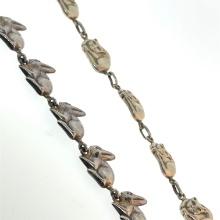 Pair of Silver Bracelets Rabbits and Cats -  - 0.7 oz