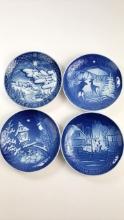 4 x Bing and Grondhal Christmas Collectors Plates 1985 1976 1975 1980
