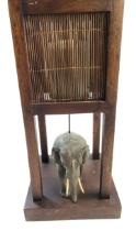 Grey Elephant wooden Square Screened Candle Holder