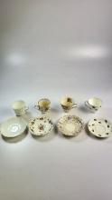 4 x Cups and Saucers - Royal Albert, Old Royal, Longton, Crownford
