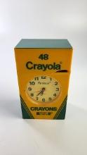 Vintage Armitron Crayola Crayon Box Clock (crack)