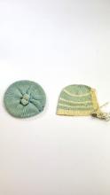 Pair of Vintage Hand-Made Baby Hats (one has holes)
