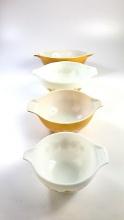 Vintage Pyrex 4 Bowl Set - Butterfly Gold Cinderella