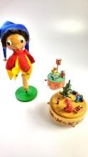 Wooden Music Box Collection - Rotating Birds, Christmas, + Punch Head Working