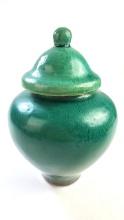 Green Lidded Ginger Jar - Age Unknown, Unmarked