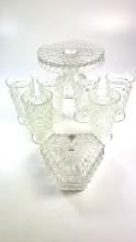 Fostoria American Glass Collection - Iced Tea Glasses, Cake Stand, Boxes +++
