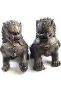 2 X Chinese Foo Dogs Guardian Lions