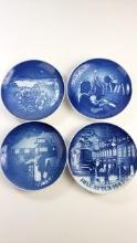 4 x Bing and Grondhal Christmas Collectors Plates 1973 1993 1971 1982