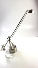 Weighted Base Drafting Table Lamp Silver Fully Adjustable