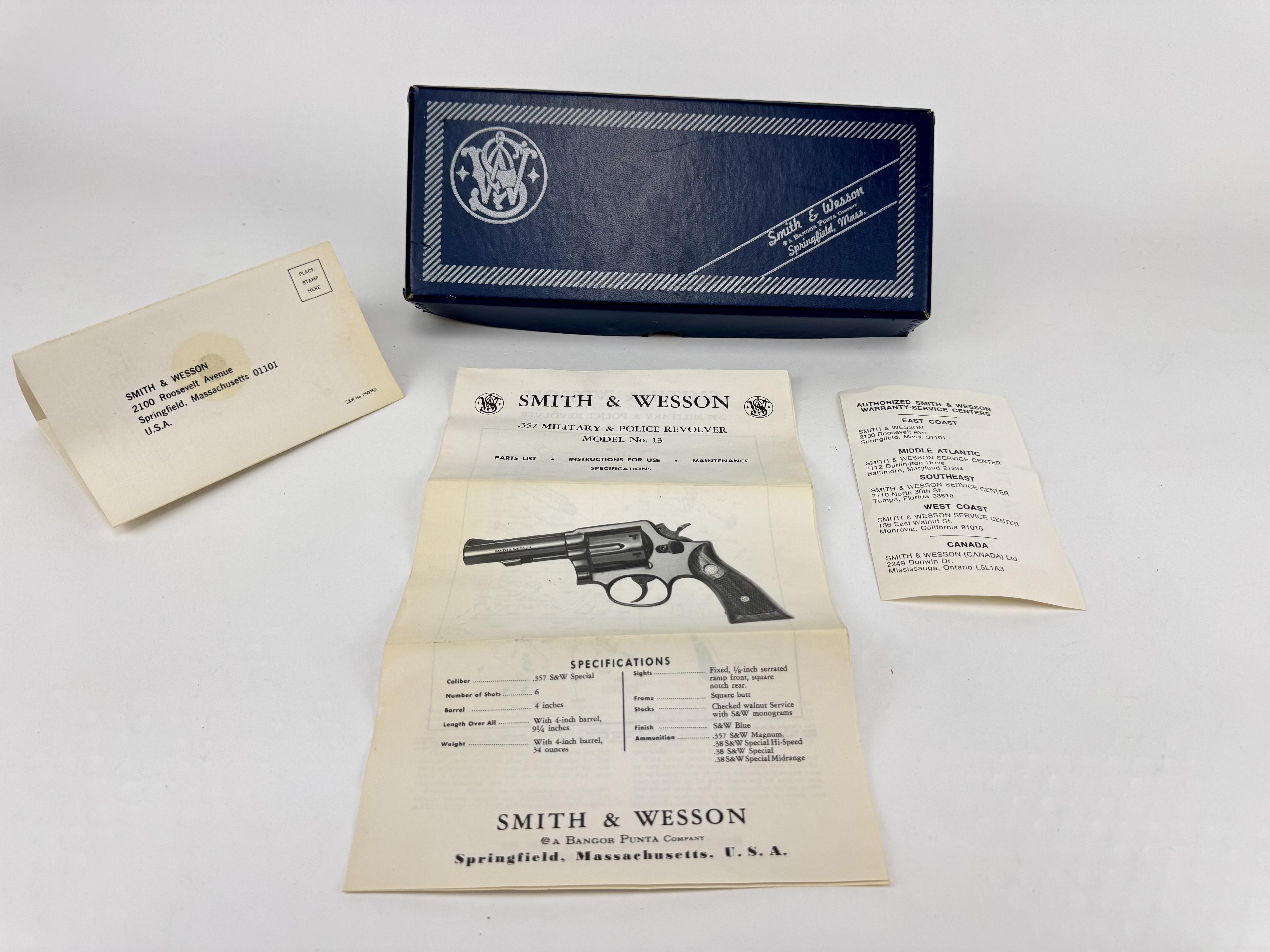 HTF SMITH AND WESSON .357 MILITARY AND POLICE MODEL 13