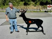 LIFE-SIZE DEER TARGET WITH AR-500 VITAL ZONE AND FLAPPER