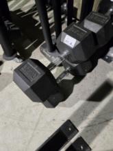Lot of (2) 27.5KG Hex Dumbbells