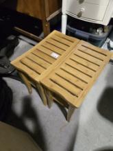 Lot of (2) Wood Stools