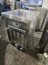 KoLice KO600E Single Pan Fried Ice Cream Machine 21"x21" Pan