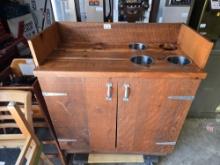 36"x18"x42 Wood Cabinet w/ Flatware holders