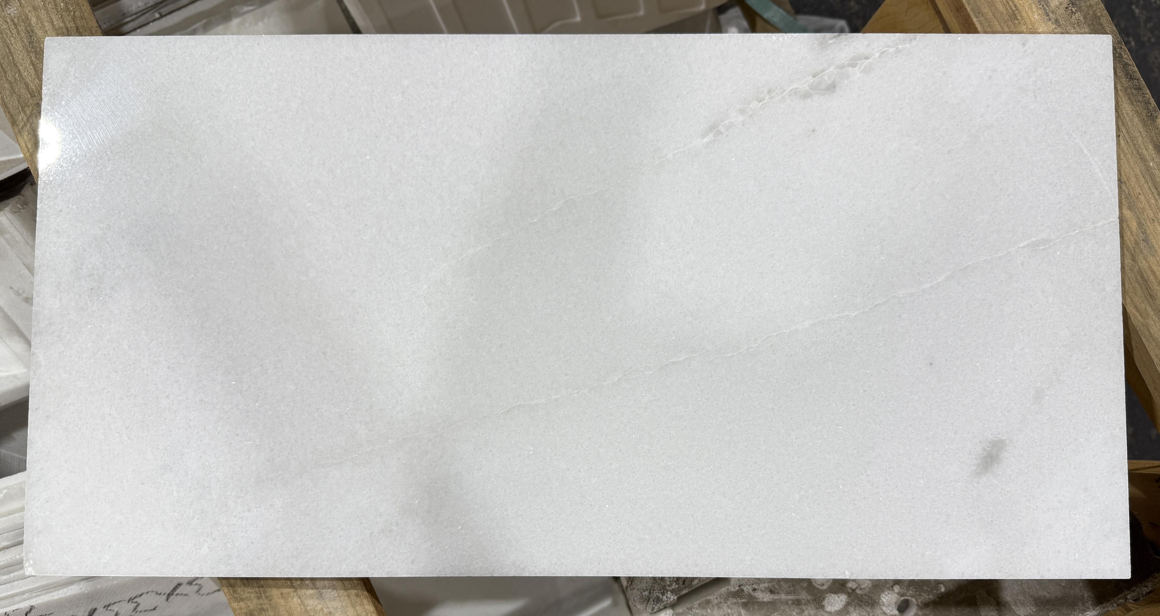 1 Crate 180sf 12"x24" White Carrara Polished