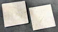 1 Crate 660sf 4"x4" Ivory Travertine tumbled