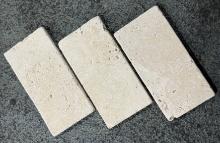1 Crate 209sf 3"x6" Ivory Travertine  tumbled
