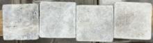 1 Crate 344sf 4"x4" Silver Travertine Tumbled