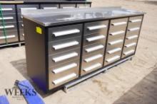 7FT 20 DRAWER WORKBENCH