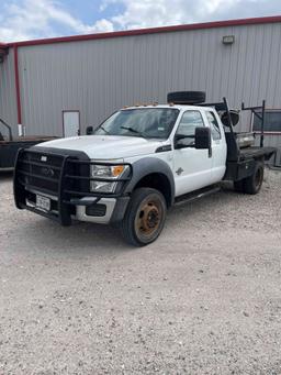 2011 Ford F550 Super Duty, Extended Cab, S/A Flatbed Dually, p/b 6.7L Power Stroke Diesel Engine, A/