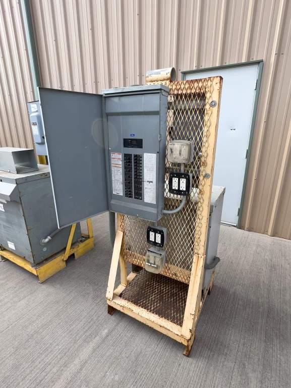 PORTABLE LOAD CENTER SKID WITH SINGLE PHASE TRANSFORMER; 480 DELTA; 120/240