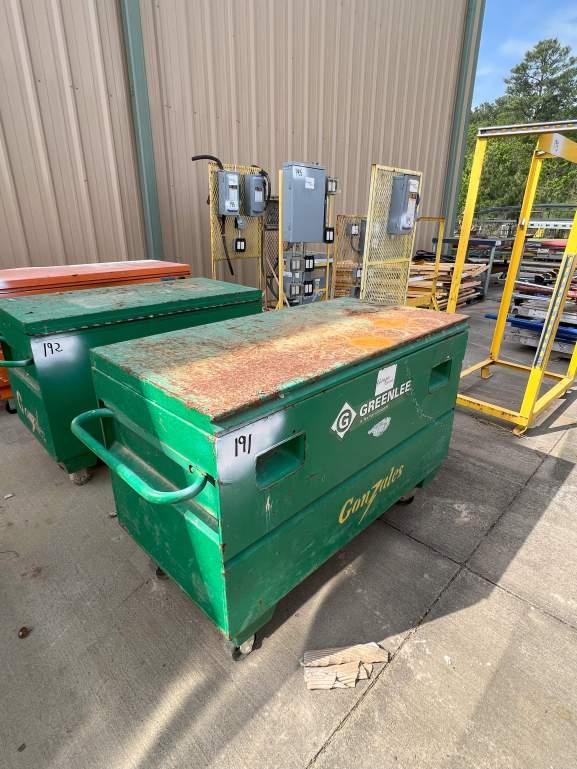 GREENLEE 4’X2’X2.5’ METAL ROLLING JOB BOX