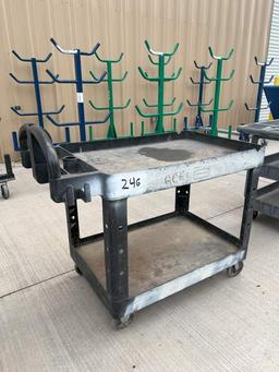 (2) PLASTIC ROLLING JOB CARTS APPROX. 24”X44”X34”