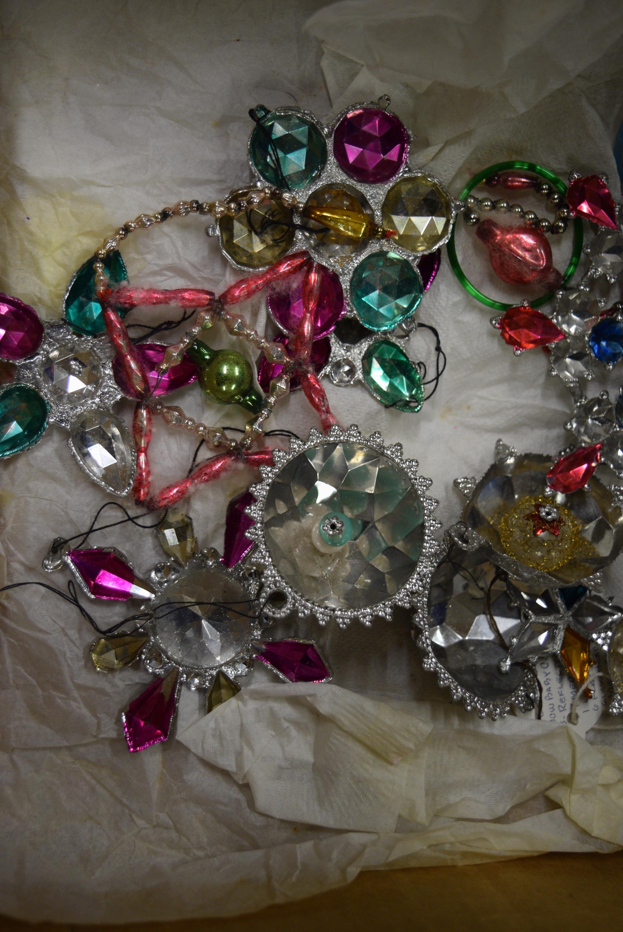 GIANT LOT OF EXTREME VINTAGE CHRISTMAS ORNAMENTS!