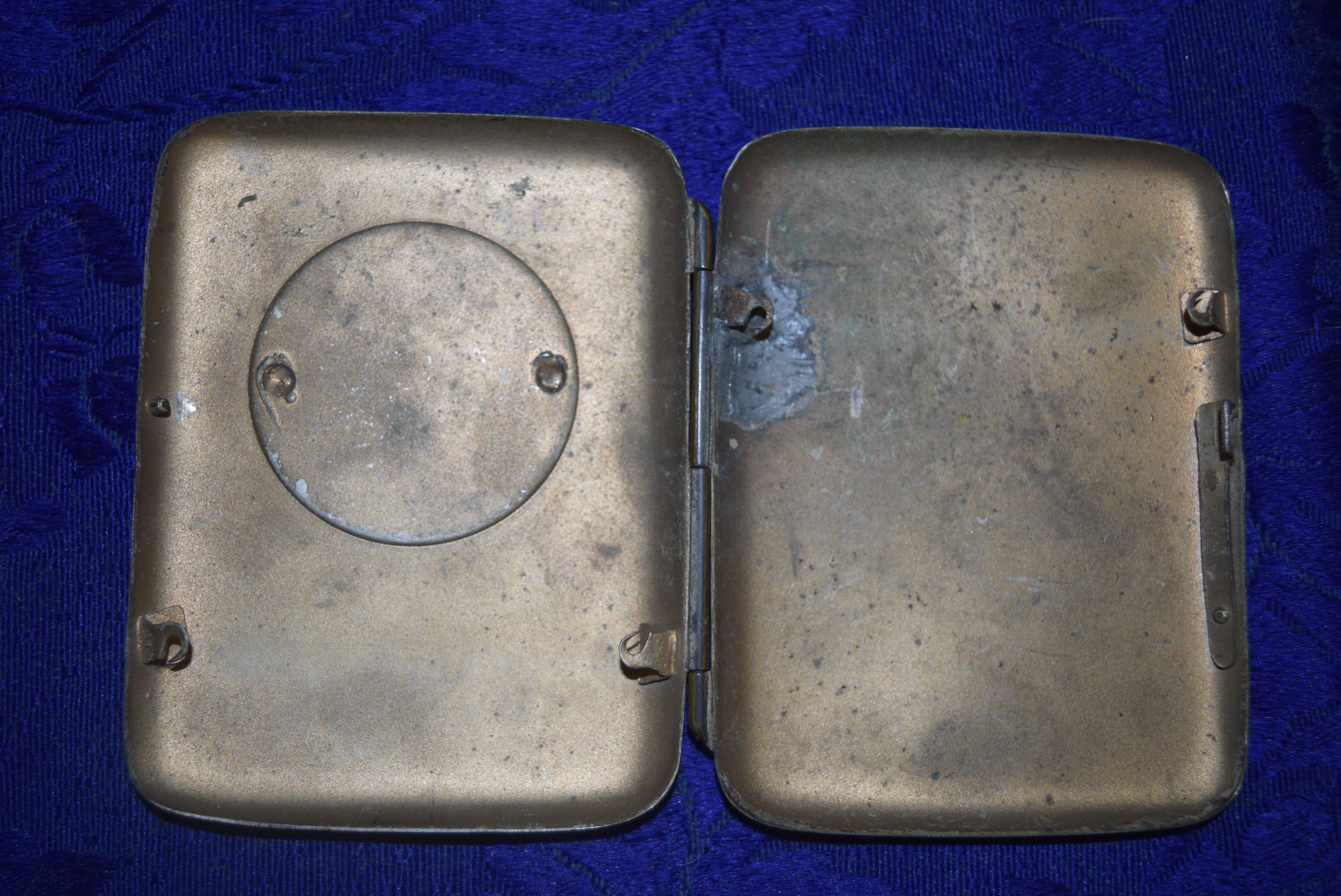 WWI GERMAN CIGARETTE CASE WITH IMPERIAL CREST!