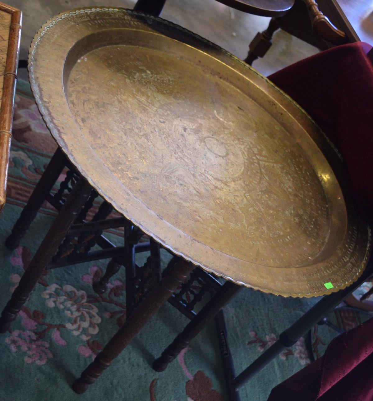 ORNATE BRASS TABLE!