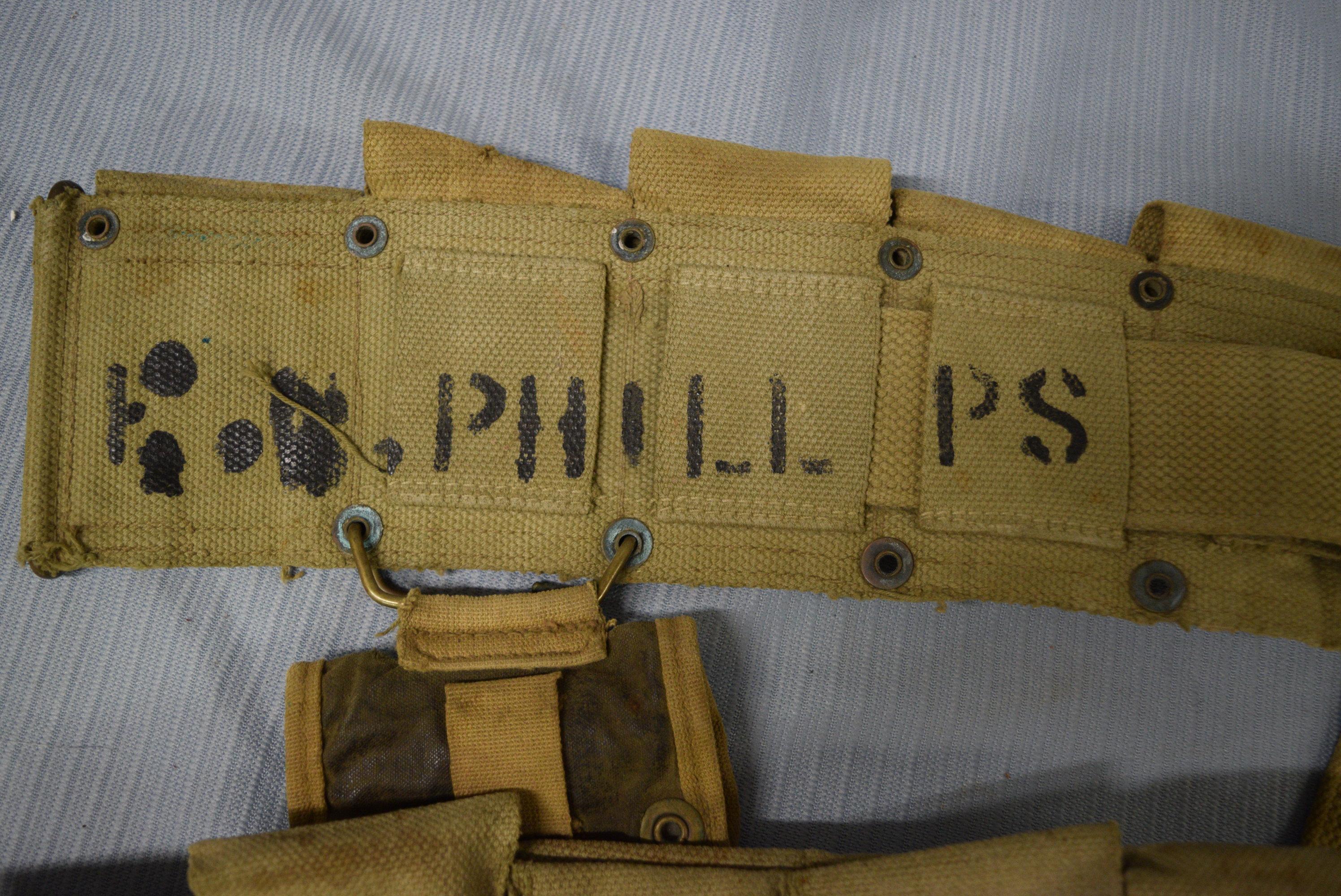 WWII MODEL 1936 USMC CARTRIDGE BELT!