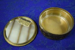 HEAVY BRASS VINTAGE POWDERBOX!