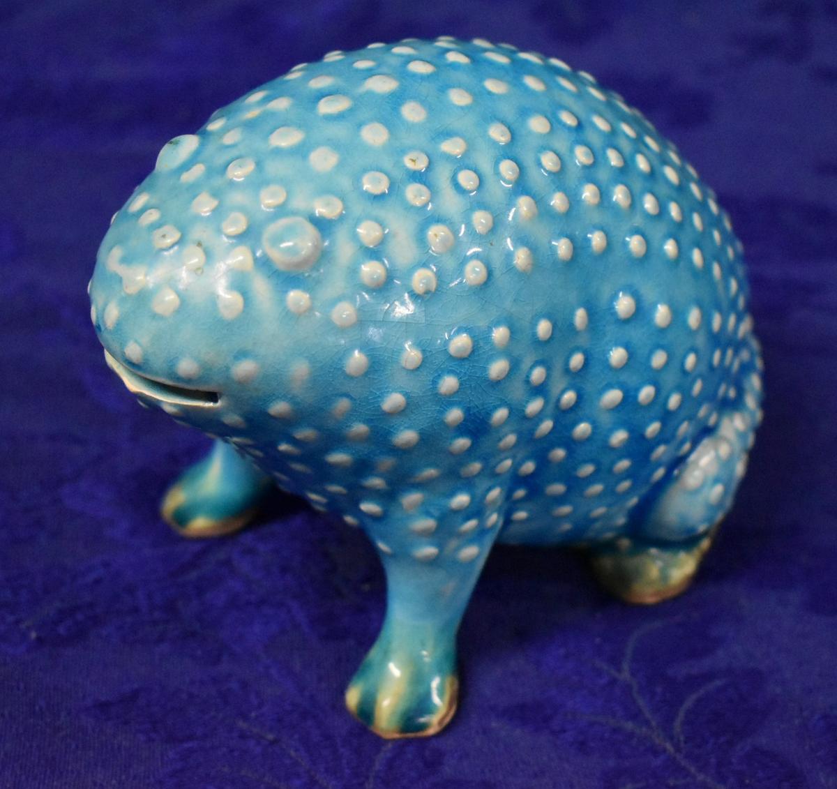 VINTAGE HOBNAIL FROG BANK!