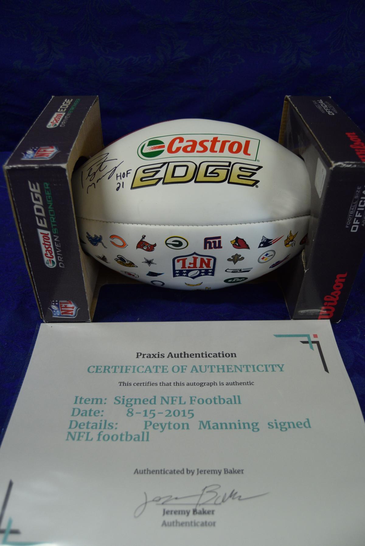 PEYTON MANNING AUTOGRAPHED FOOTBALL!