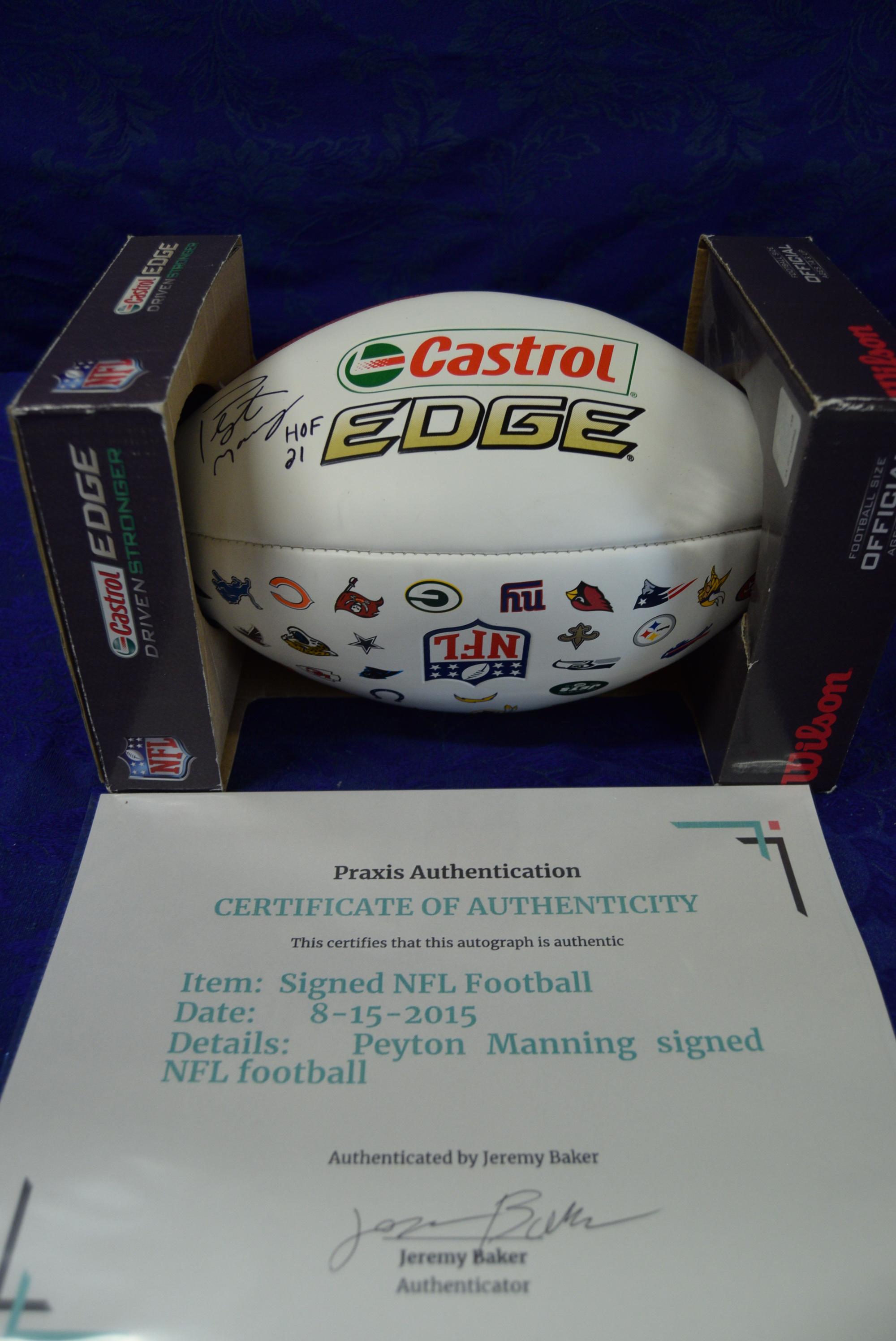 PEYTON MANNING AUTOGRAPHED FOOTBALL!