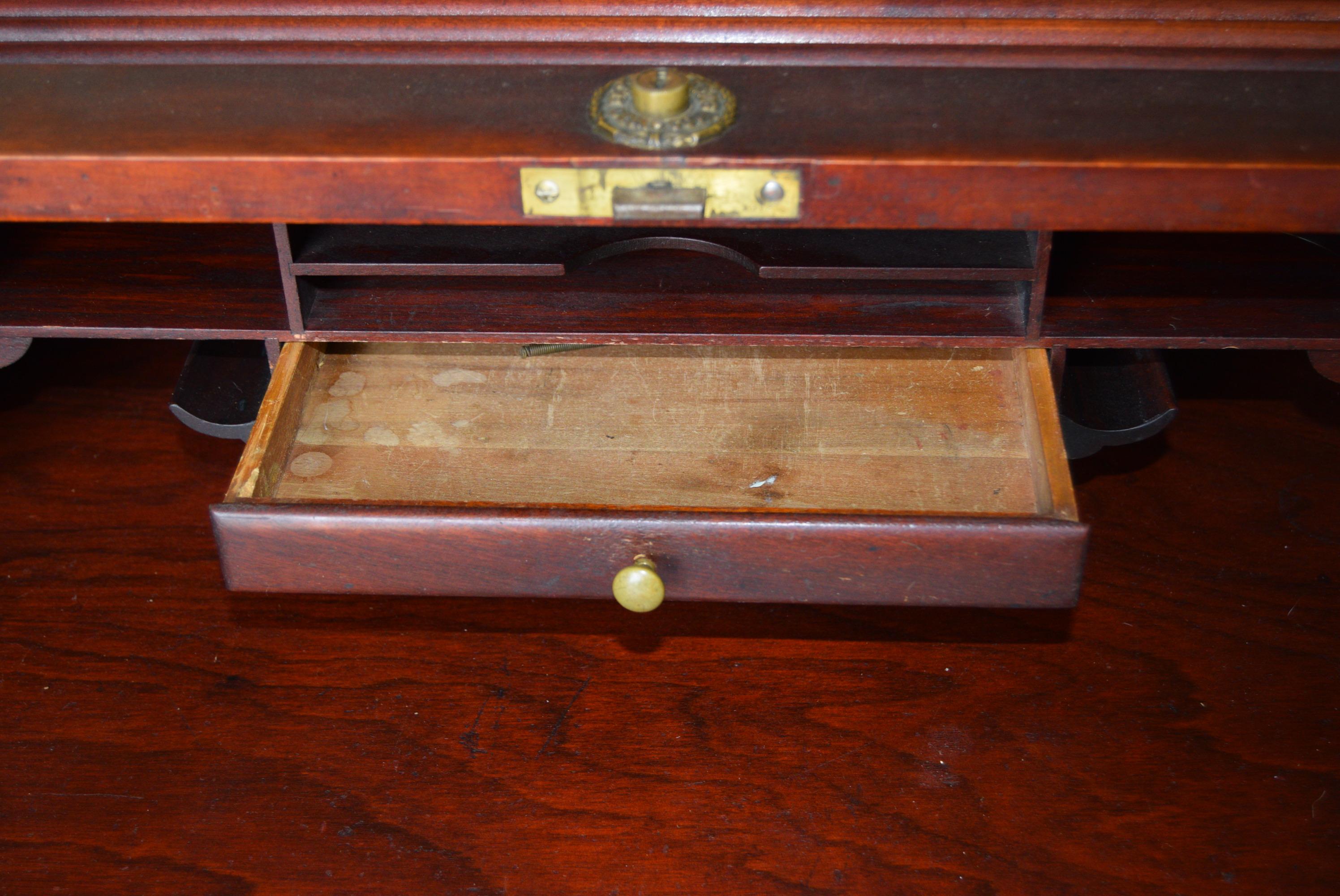 19TH CENTURY SOLID CHERRY ROLL TOP!