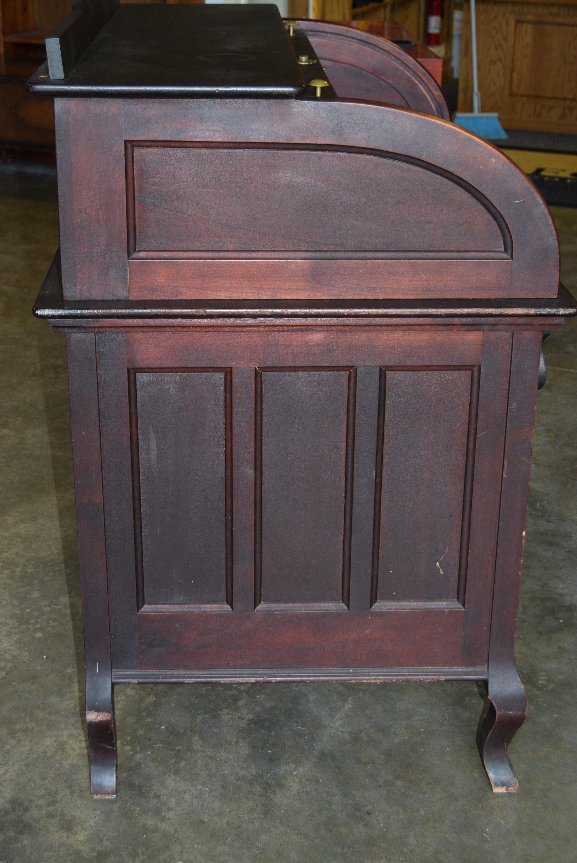 19TH CENTURY SOLID CHERRY ROLL TOP!