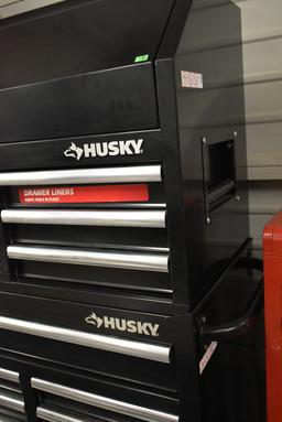 DOUBLE STACK HUSKEY ROLL AROUND TOOL BOX!