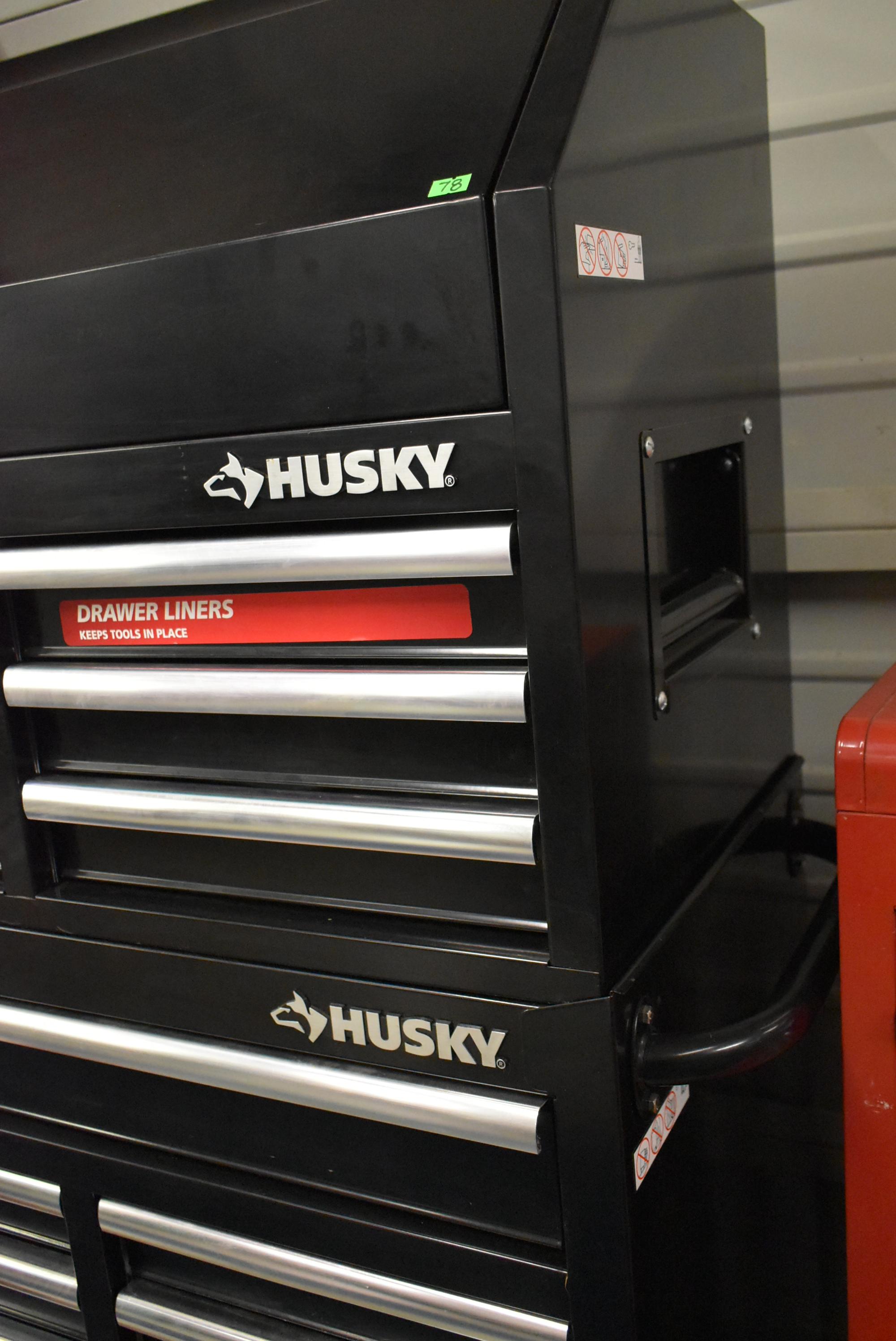 DOUBLE STACK HUSKEY ROLL AROUND TOOL BOX!