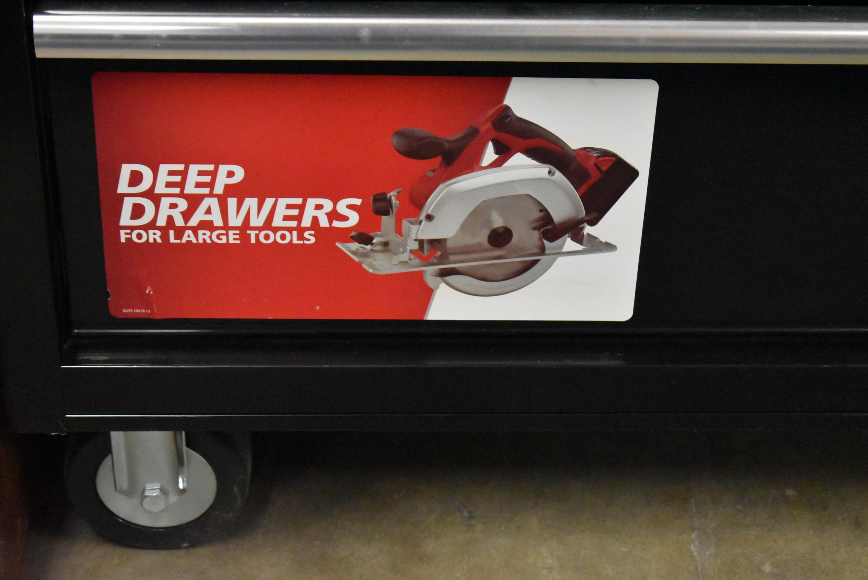 DOUBLE STACK HUSKEY ROLL AROUND TOOL BOX!
